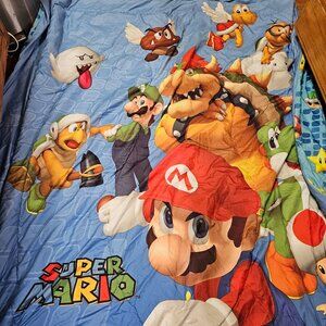 Nintendo Super Mario Bowser Yoshi Child Bed Blanket Cover Reversible Comforter